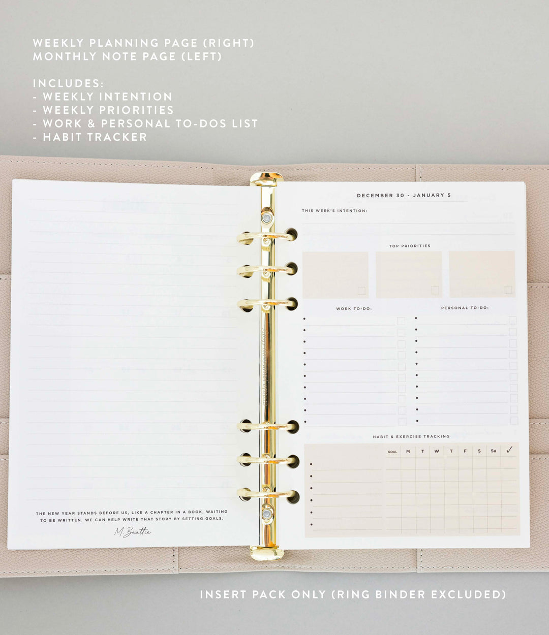 Organised Week Vertical Planner Pack
