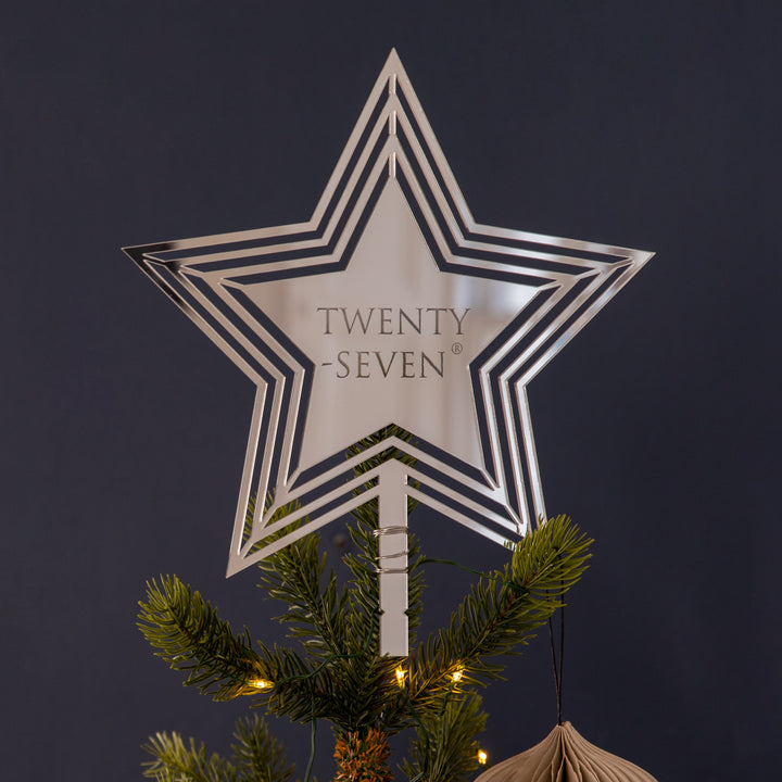 Personalised Geometric Logo Christmas Tree Topper