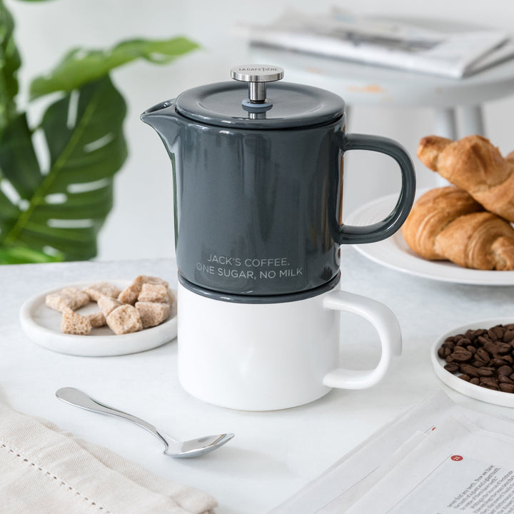 Personalised Ceramic Cafetiere & Mug Set