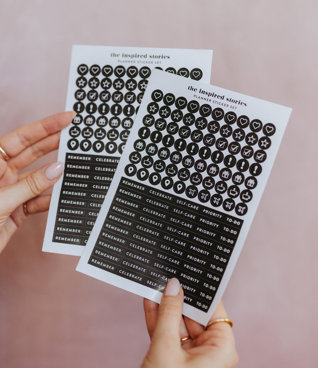Planner Sticker Set - Charcoal