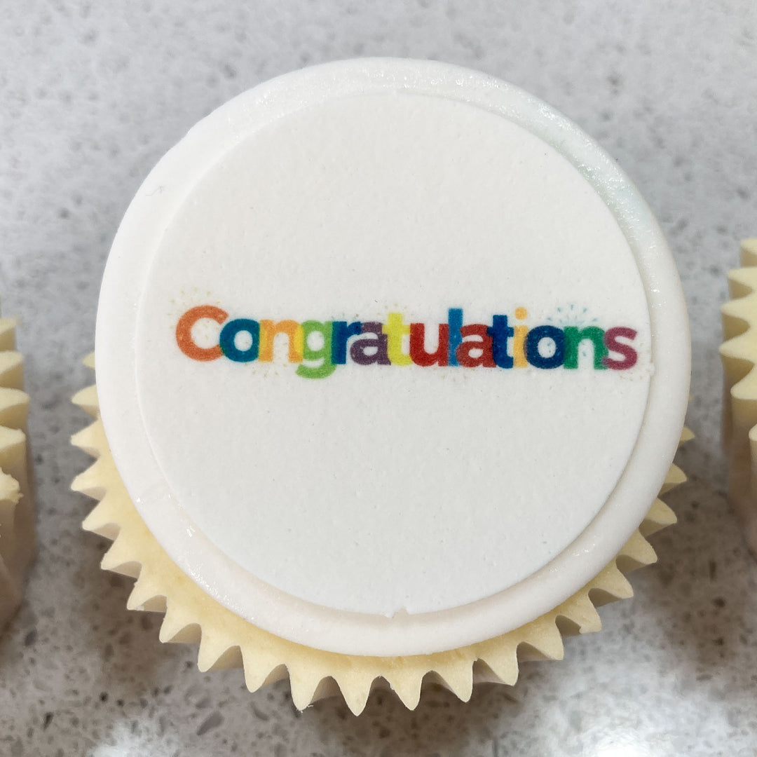 Starburst Congratulations Cupcakes