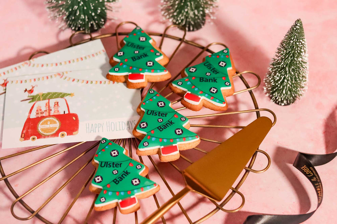 Branded Gingerbread Christmas Tree Cookies