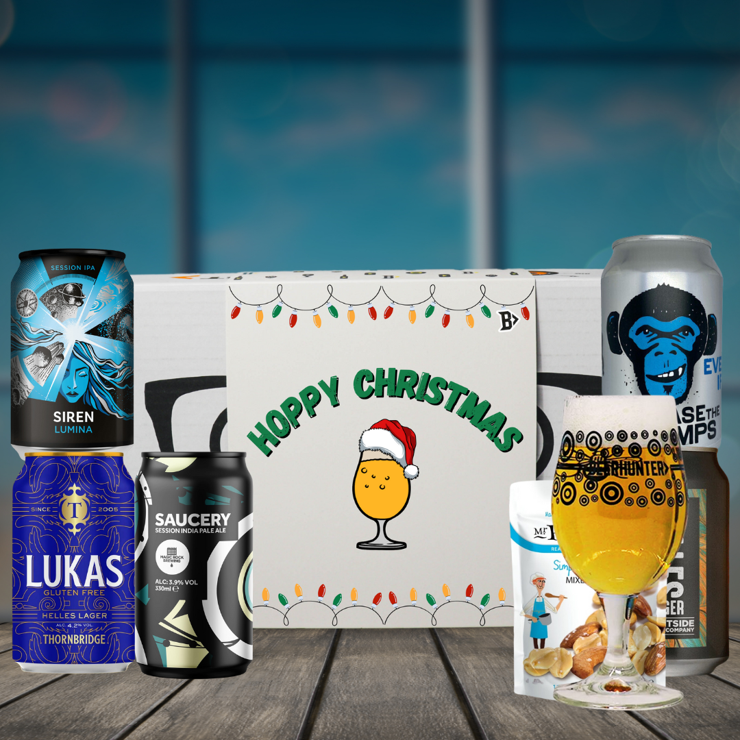 Craft Beer Gift Set with Glass - IPA, Pale Ale, Lager (5 x 330ml Cans)