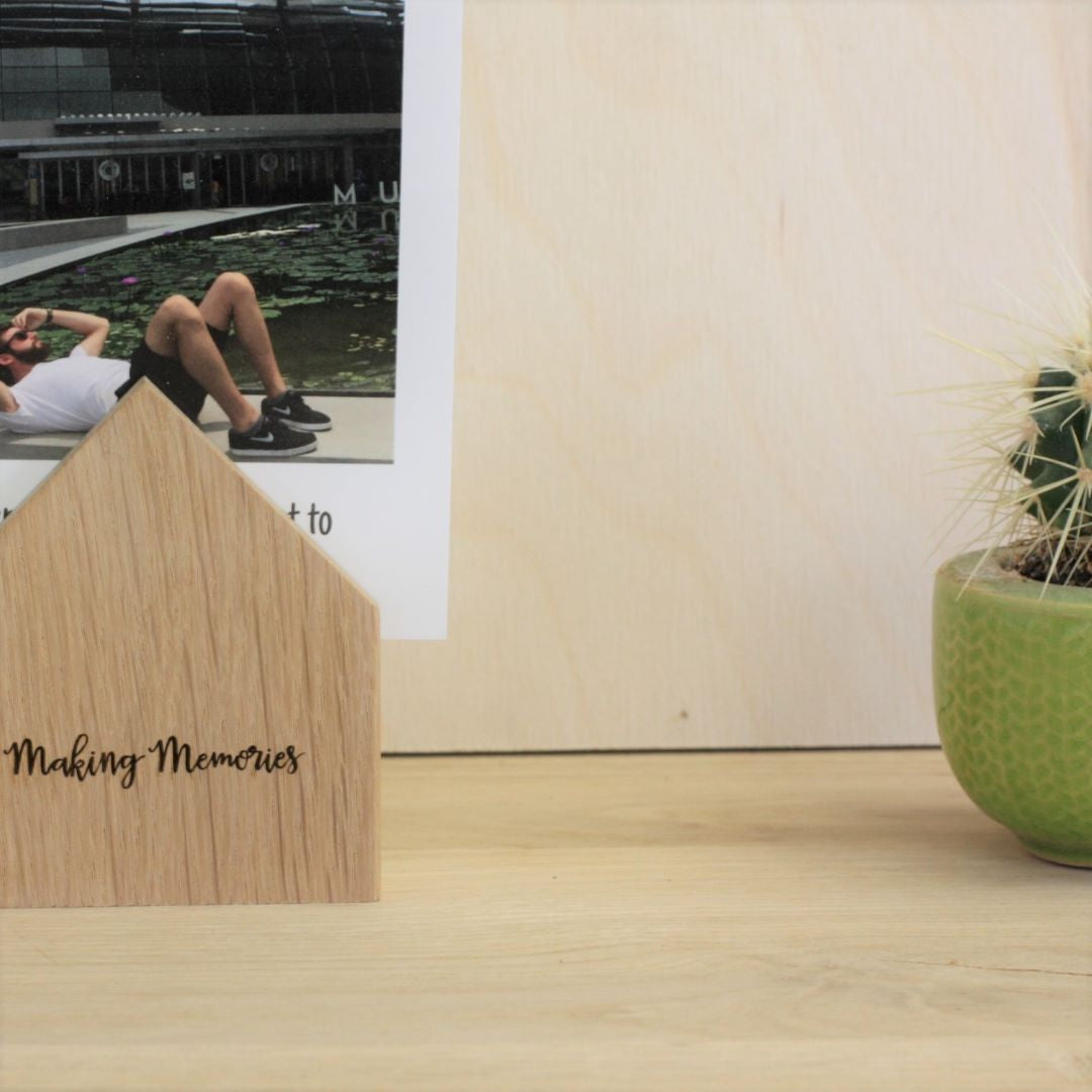 Rustic Oak Photo Display