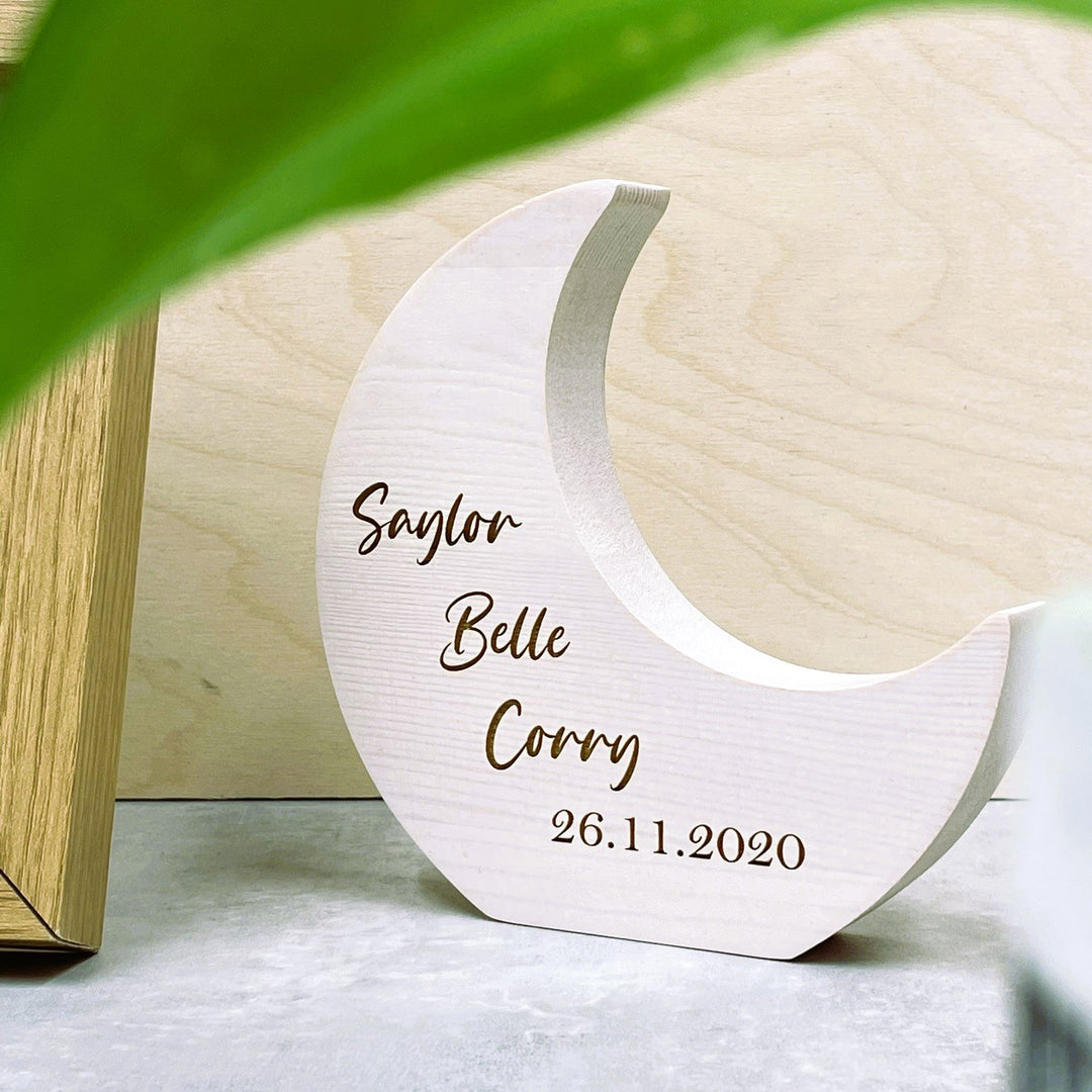 Personalised Wooden Moon for Children