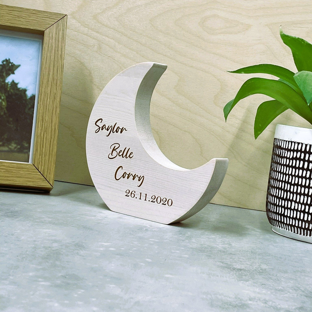 Personalised Wooden Moon for Children