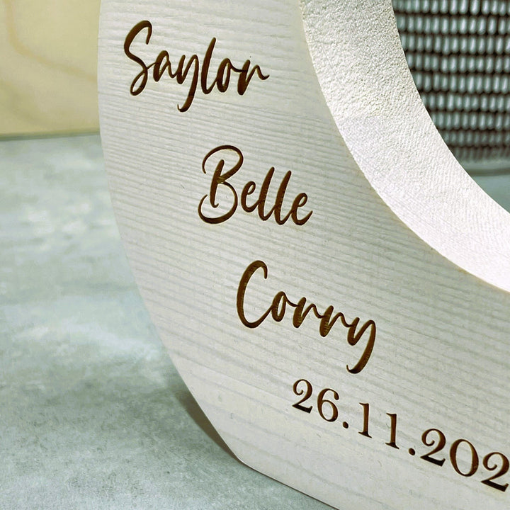 Personalised Wooden Moon for Children