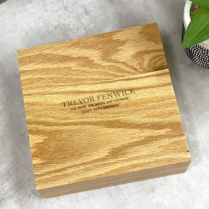 Solid Oak Personalised Memory Box