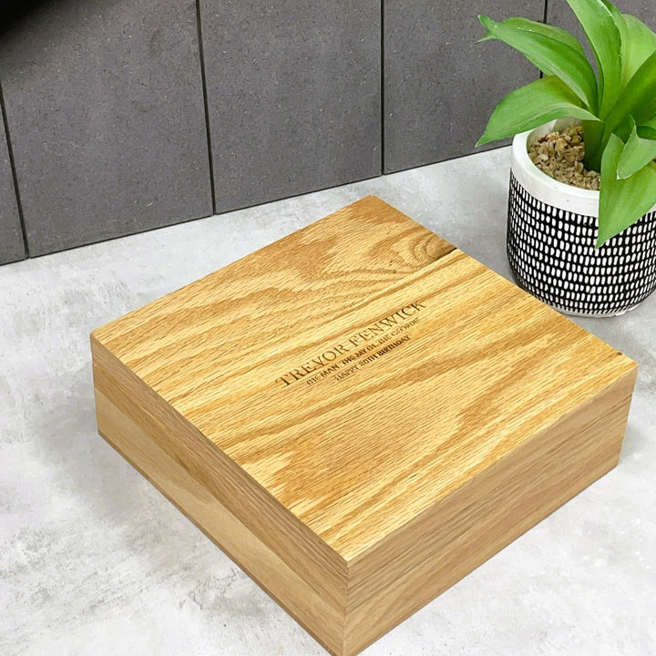 Solid Oak Personalised Memory Box