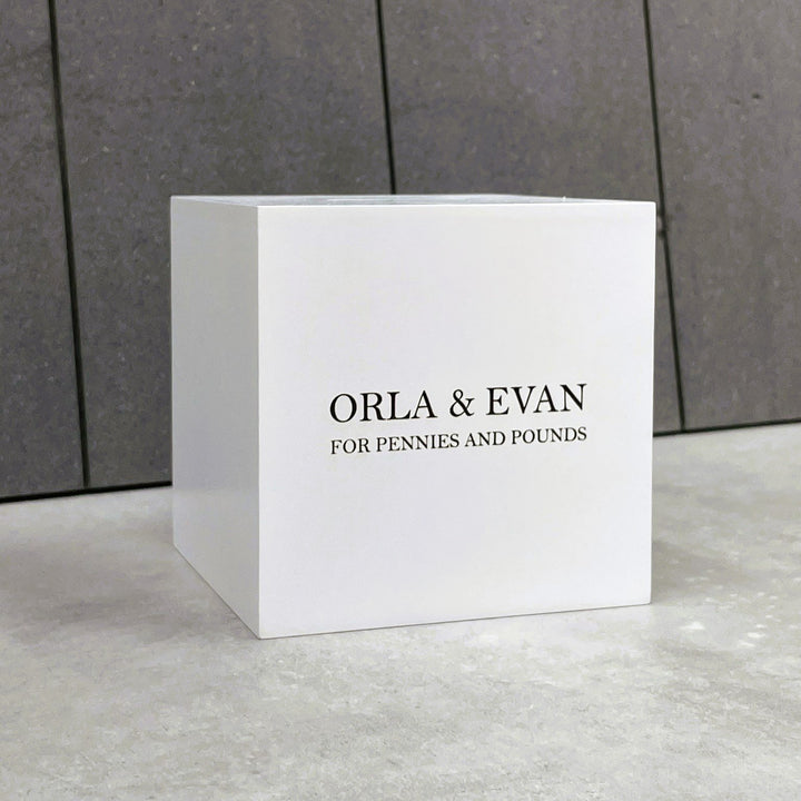 Chic White Wooden Money Box for Children