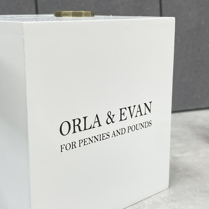 Chic White Wooden Money Box for Children
