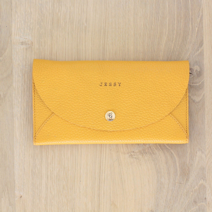 Mustard Yellow Leather Purse