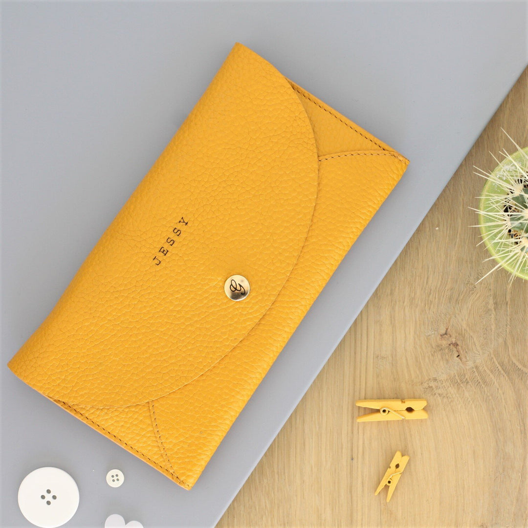 Mustard Yellow Leather Purse