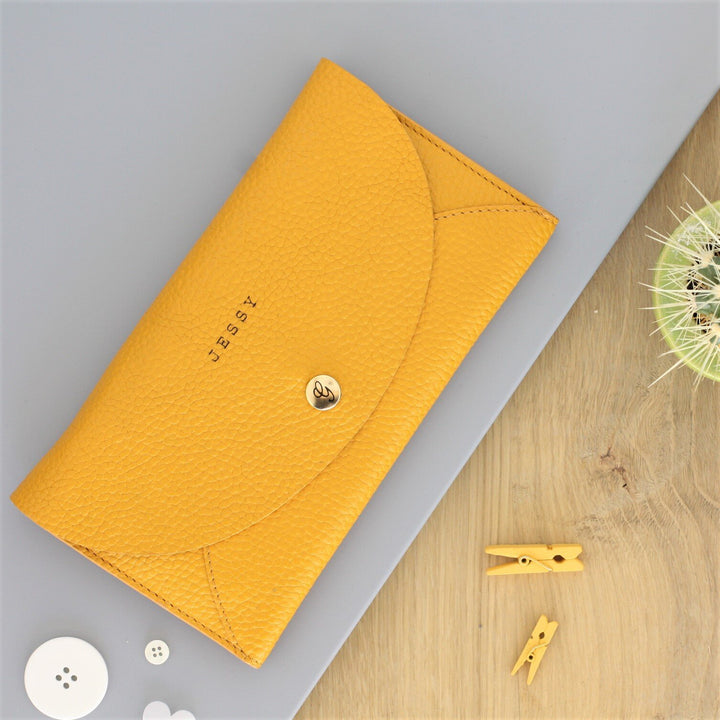 Mustard Yellow Leather Purse