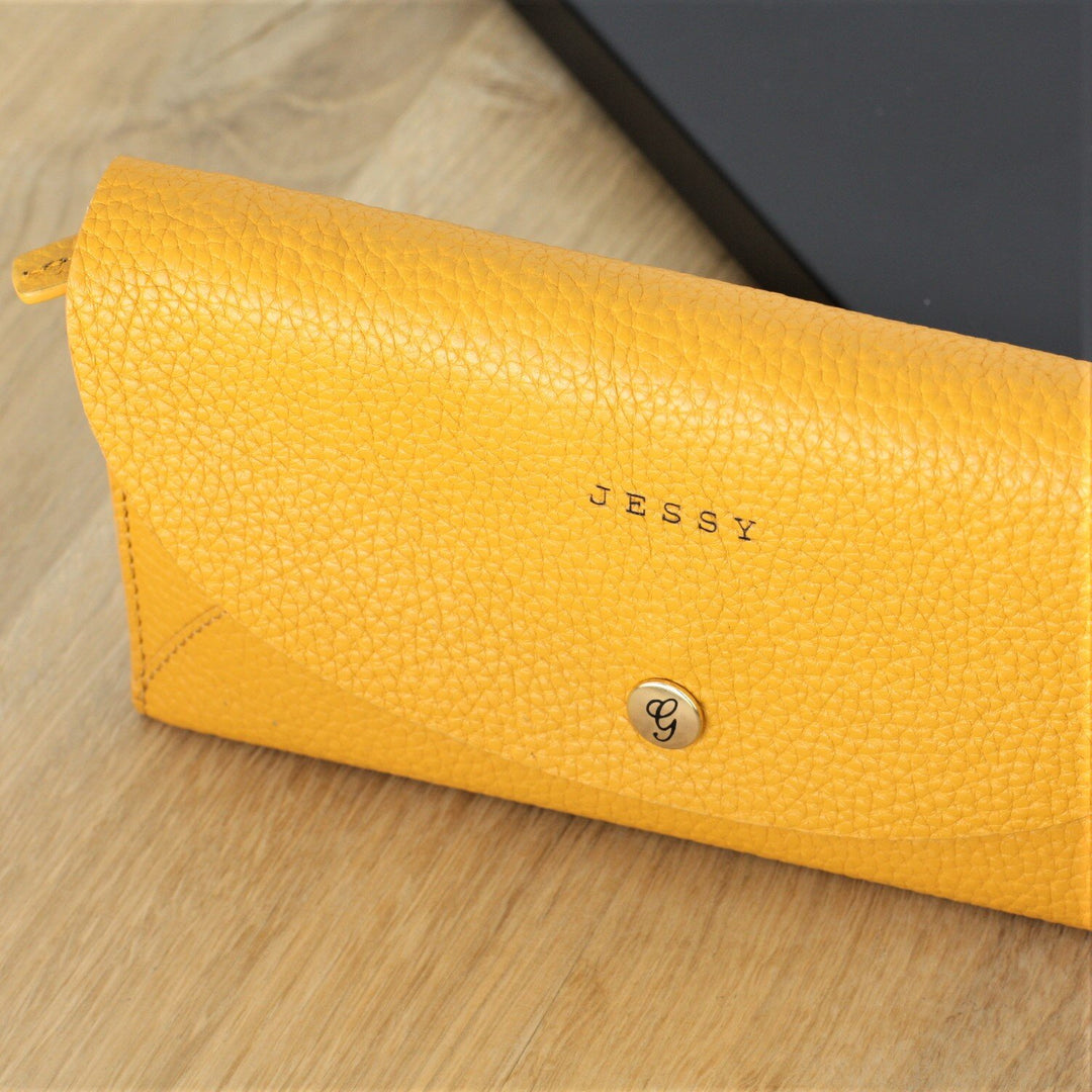 Mustard Yellow Leather Purse