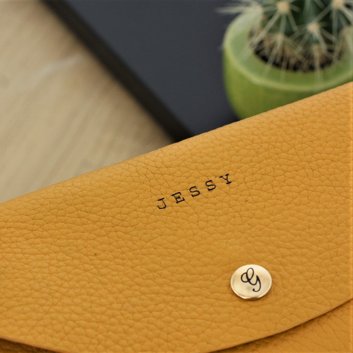 Mustard Yellow Leather Purse