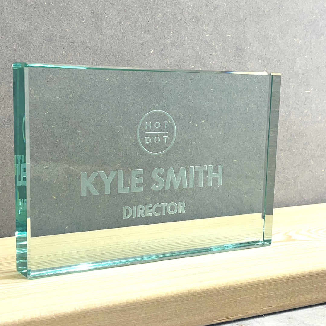 Personalised Glass Block Award