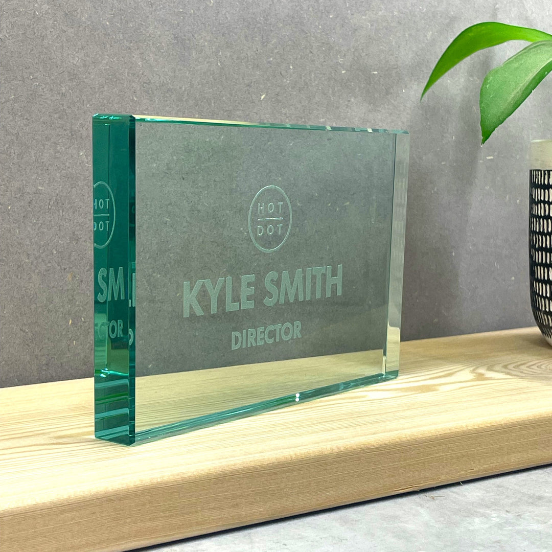 Personalised Glass Block Award
