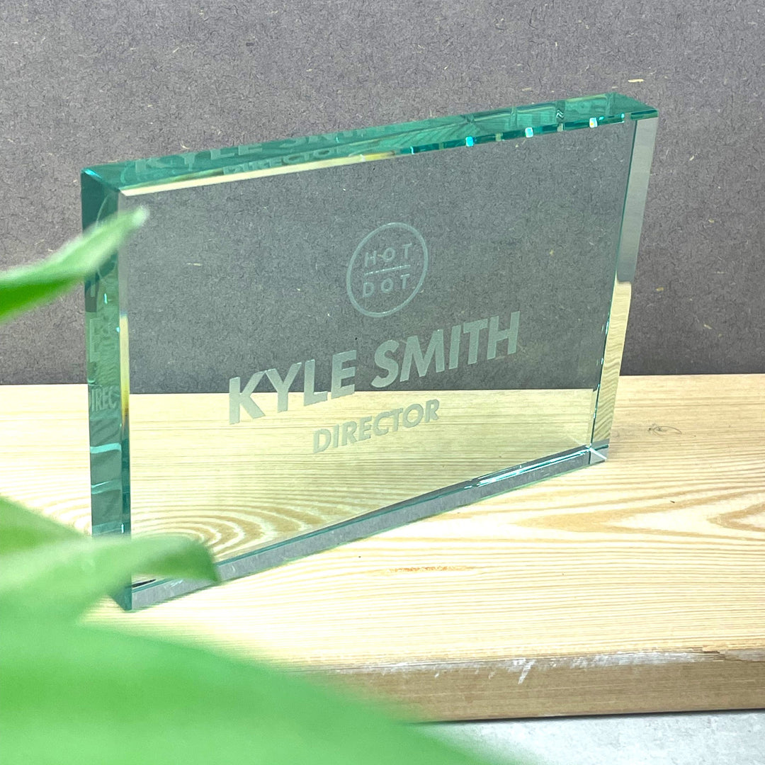 Personalised Glass Block Award