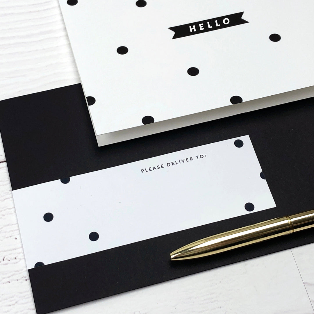 Black & Gold Stationery Set