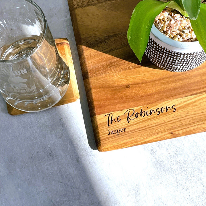 Dark Wooden Personalised Place Mats