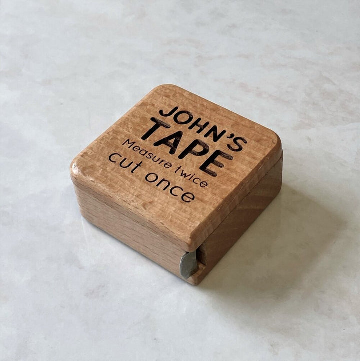 Personalised Wooden Tape Measure