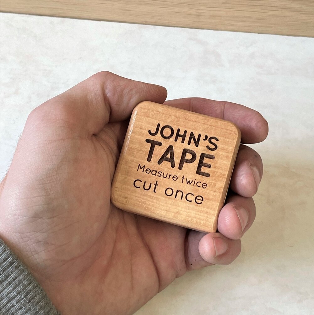 Personalised Wooden Tape Measure