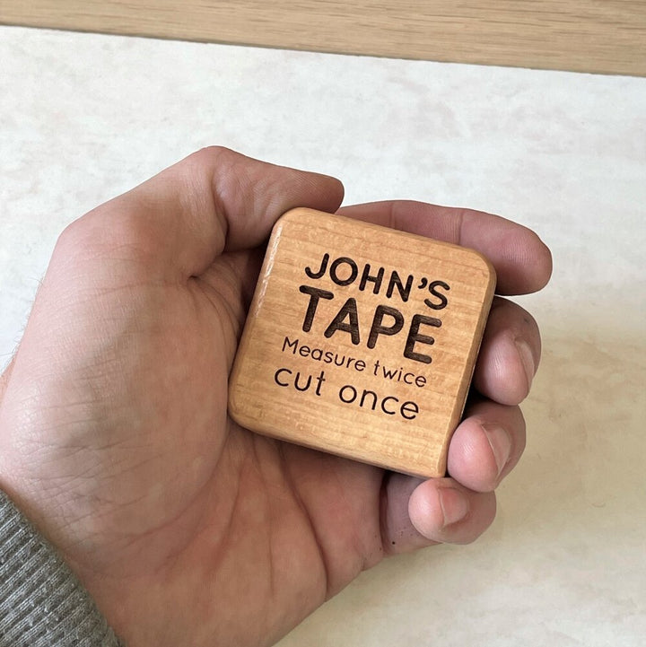 Personalised Wooden Tape Measure