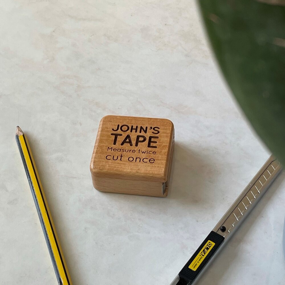 Personalised Wooden Tape Measure