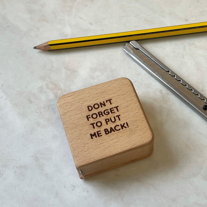 Personalised Wooden Tape Measure