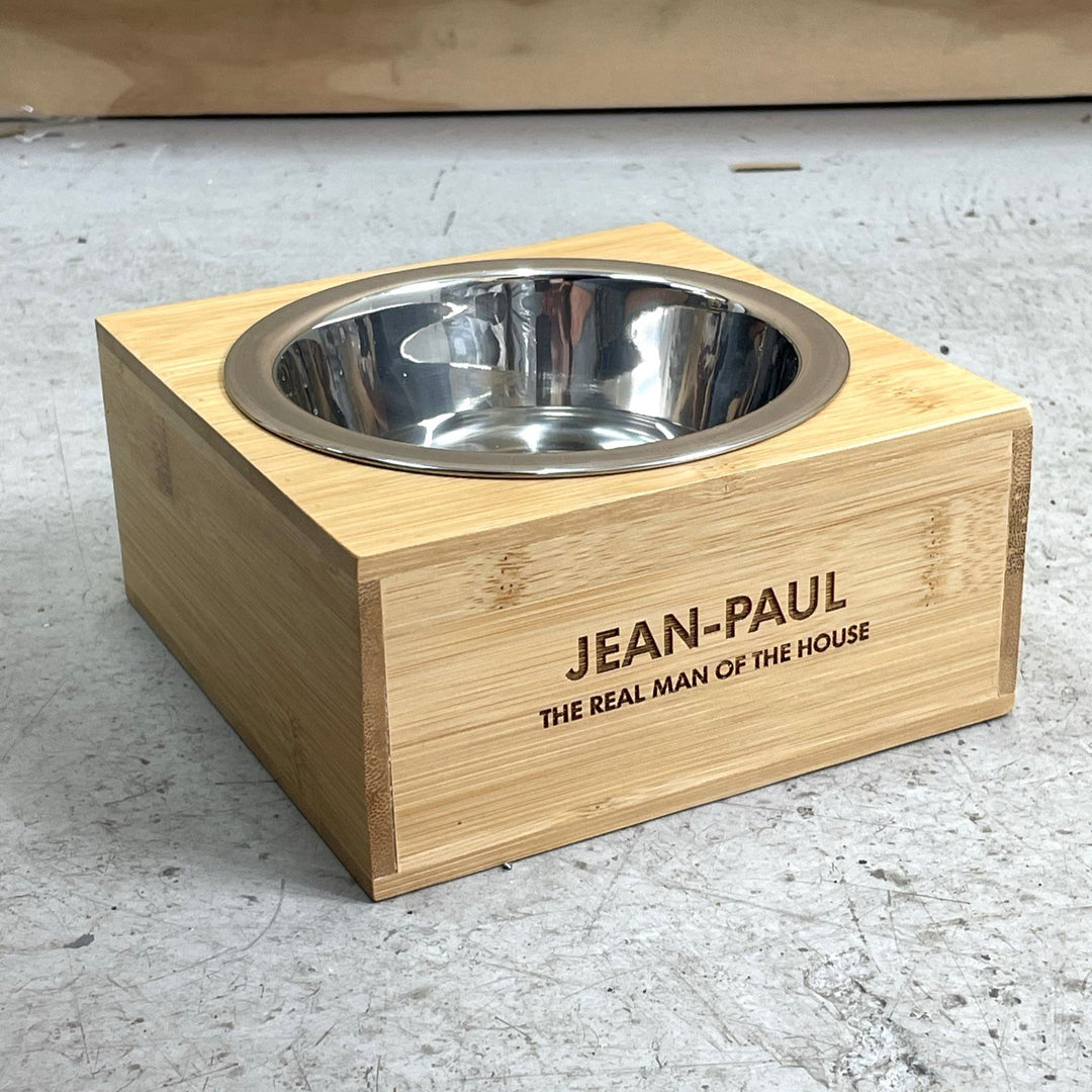 Pet Personalised Wooden Bowl Holders