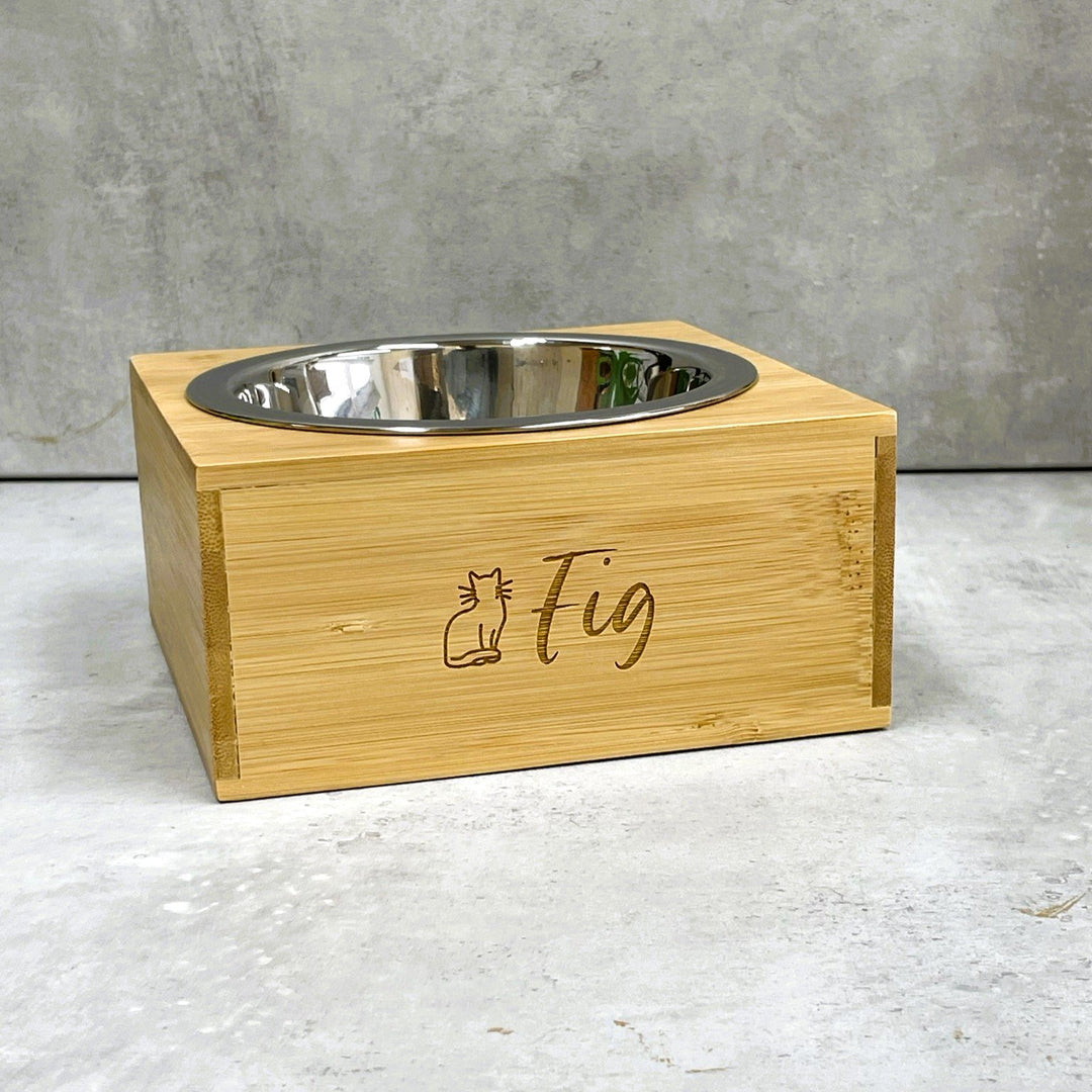 Pet Personalised Wooden Bowl Holders