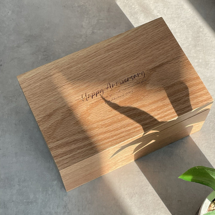 Personalised Oak Memory Box