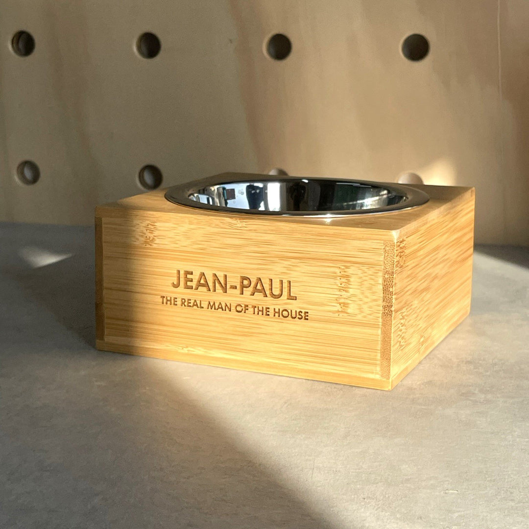 Pet Personalised Wooden Bowl Holders