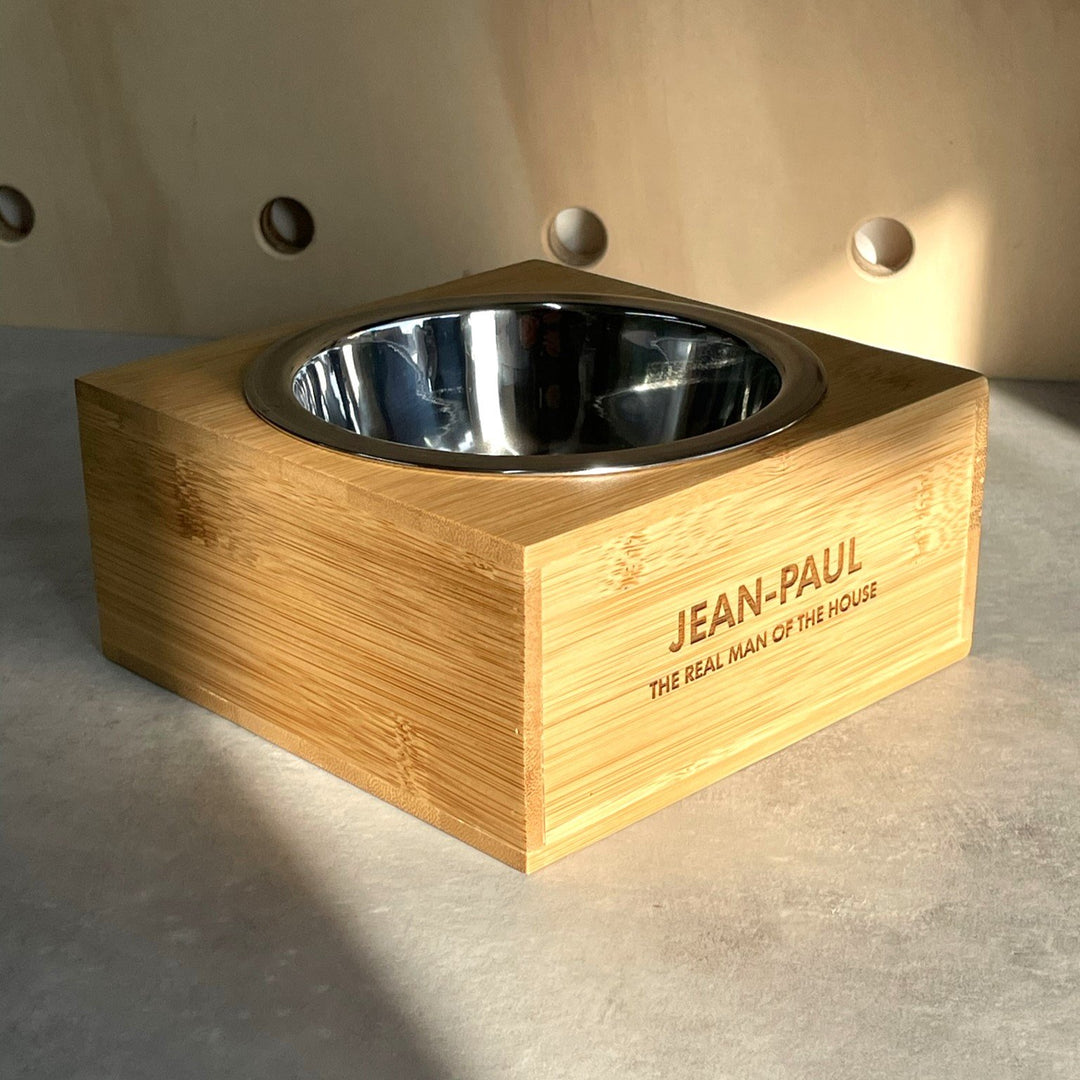 Pet Personalised Wooden Bowl Holders
