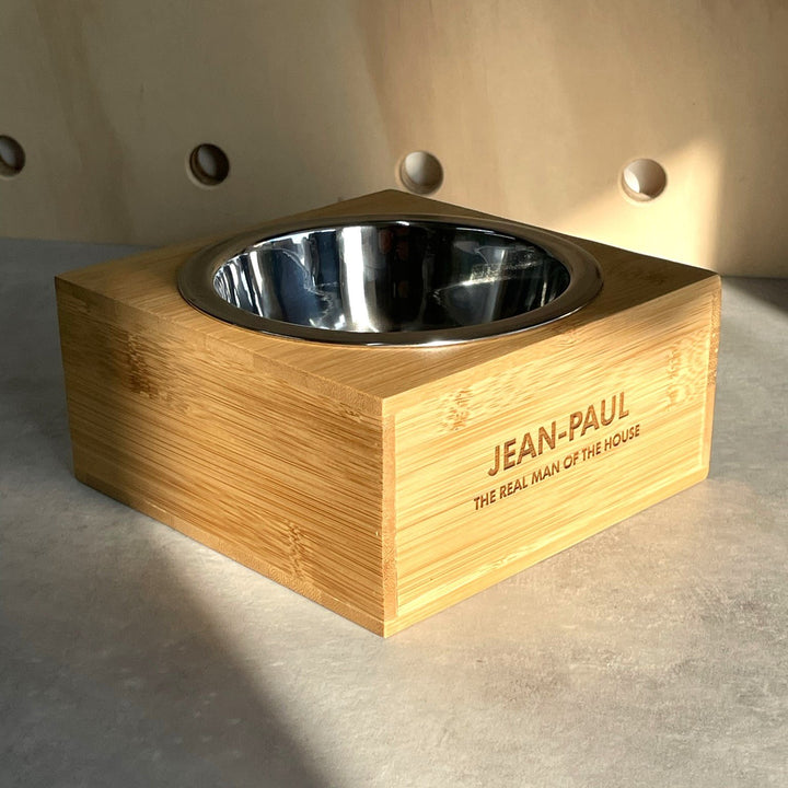Pet Personalised Wooden Bowl Holders