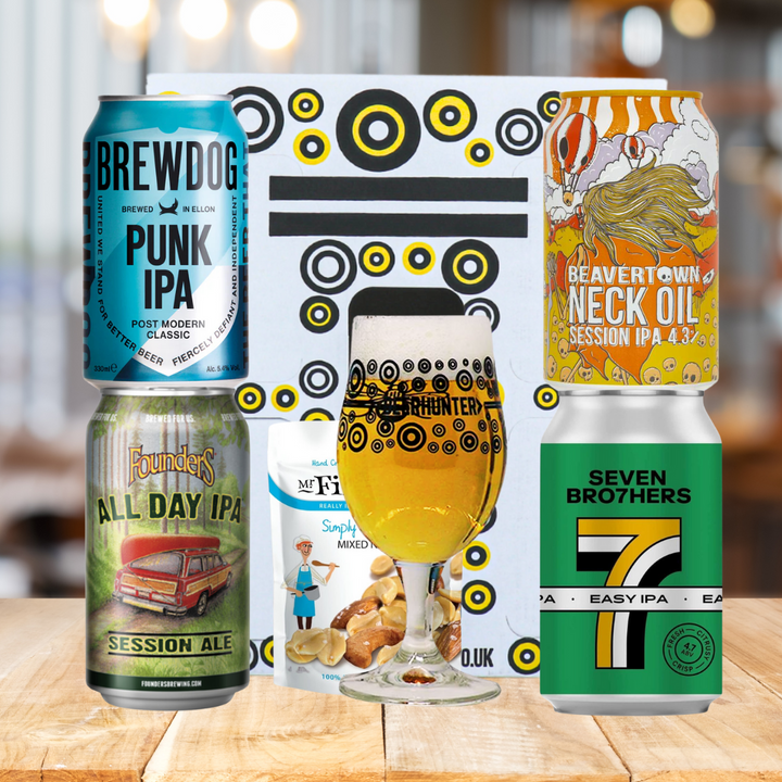 Craft IPA Beer Gift Set with Glass & Snacks