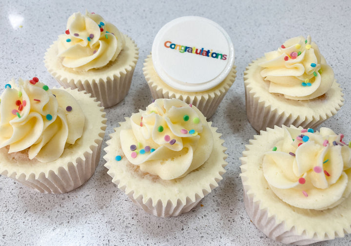 Starburst Congratulations Cupcakes