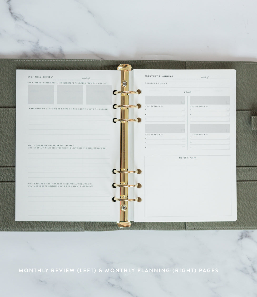 Daily Planner Ring Binder Set