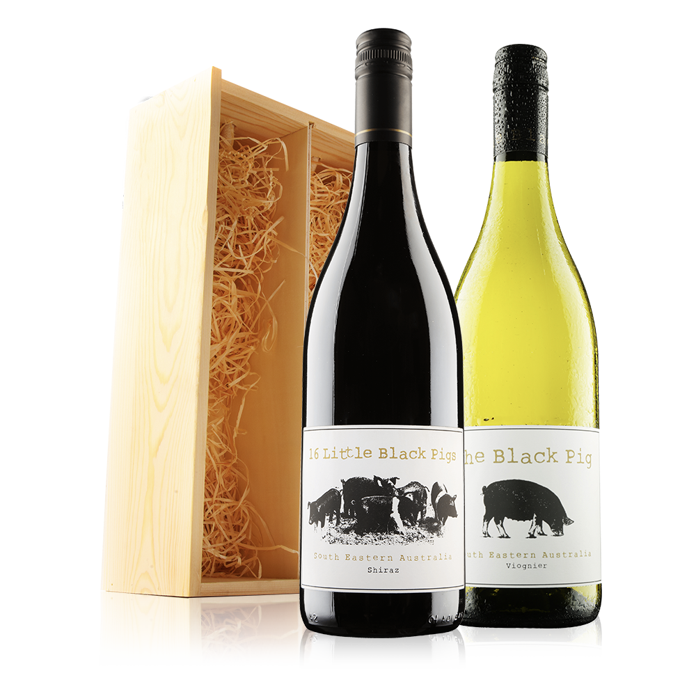 Premium Wine Duo in Elegant Wooden Box