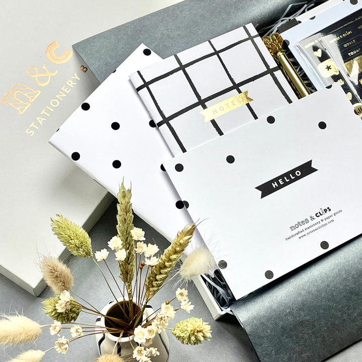 Black & Gold Stationery Set