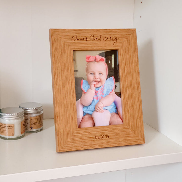 Personalised Wooden Picture Frame 6x4