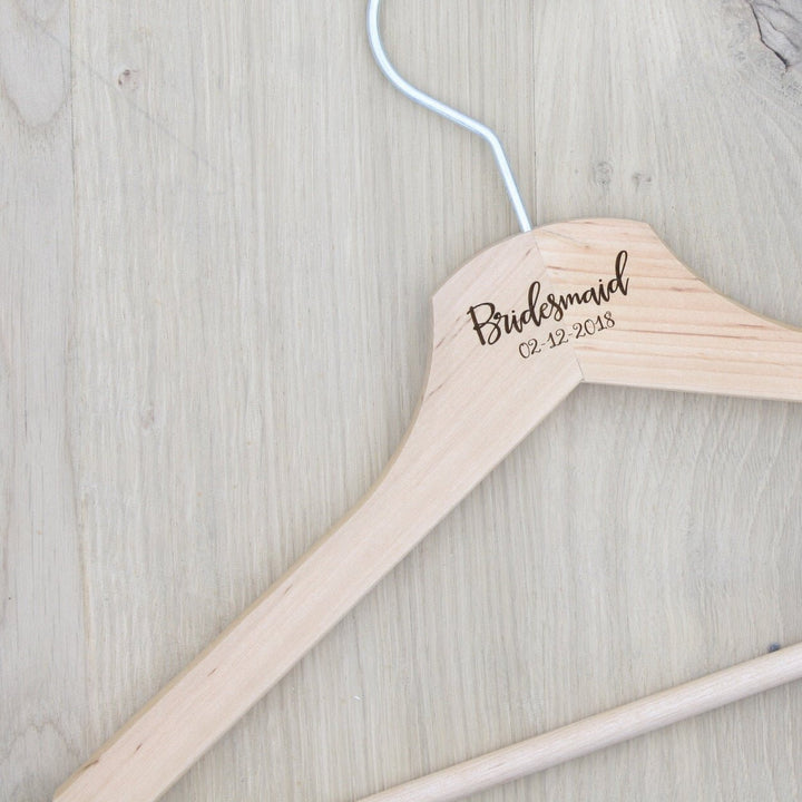 Personalised Wooden Clothes Hangers - Customisable Wardrobe Addition