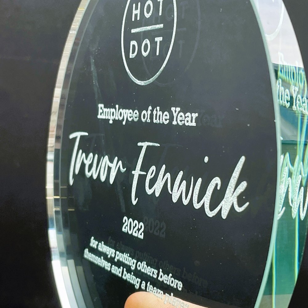 Personalised Round Glass Award / Trophy (Copy)
