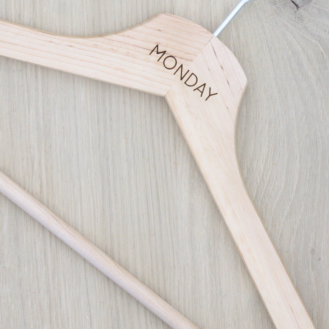 Personalised Wooden Clothes Hangers - Customisable Wardrobe Addition