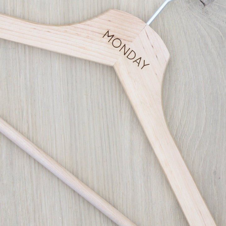 Personalised Wooden Clothes Hangers - Customisable Wardrobe Addition