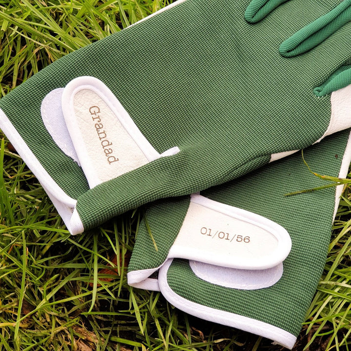 Personalised Leather Gardening Gloves