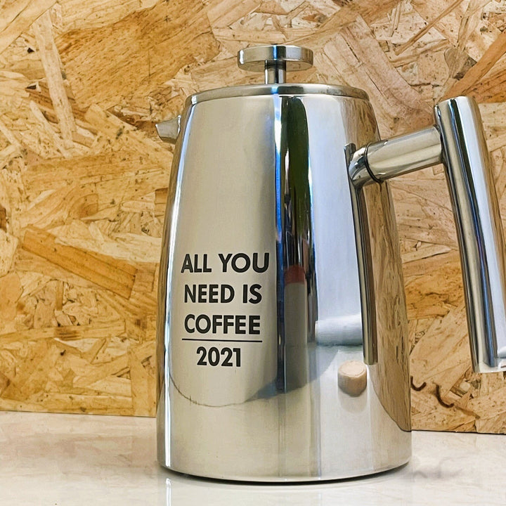 Personalised Stainless Steel Coffee Plunger
