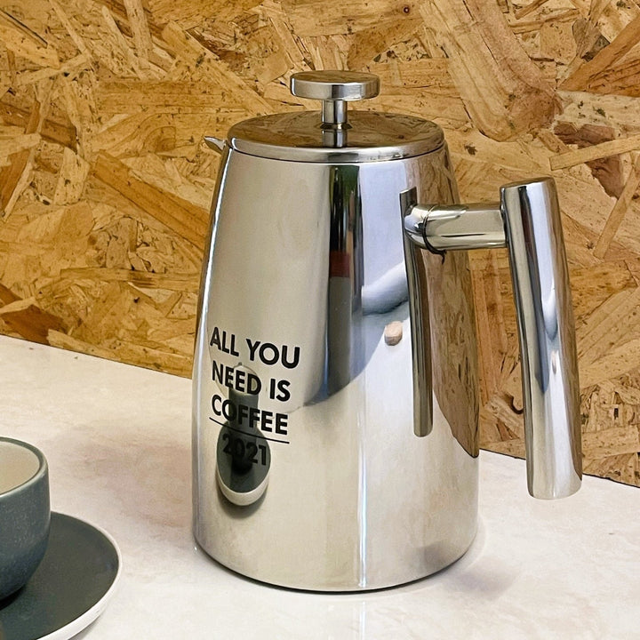 Personalised Stainless Steel Coffee Plunger