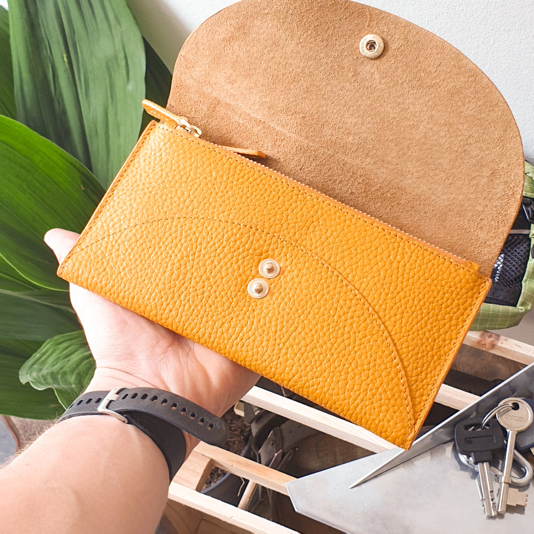 Mustard Yellow Leather Purse